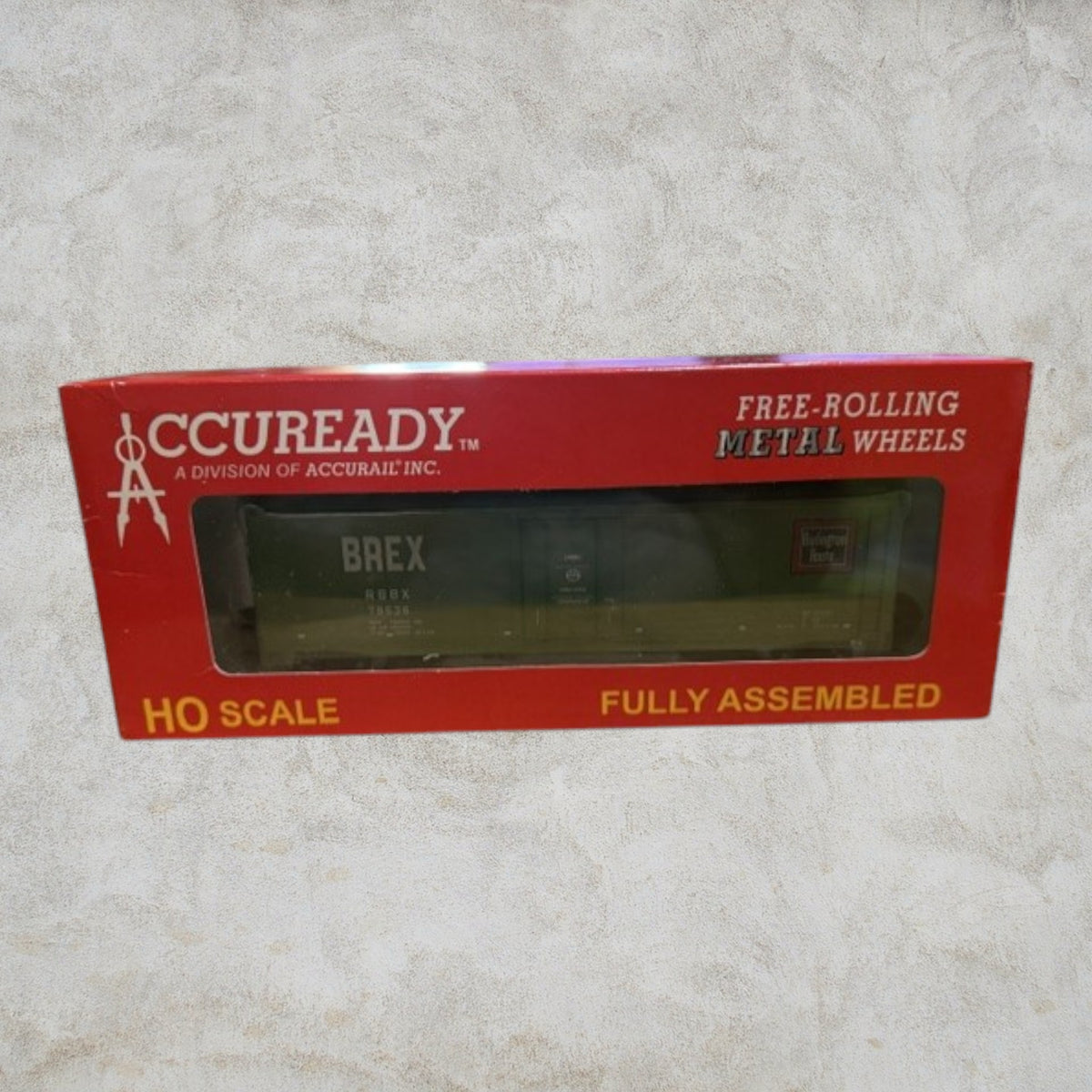 #1458 Accurail Accuready HO 95120 Burlington Route RBBX 79536 50' Plug Door Boxcar