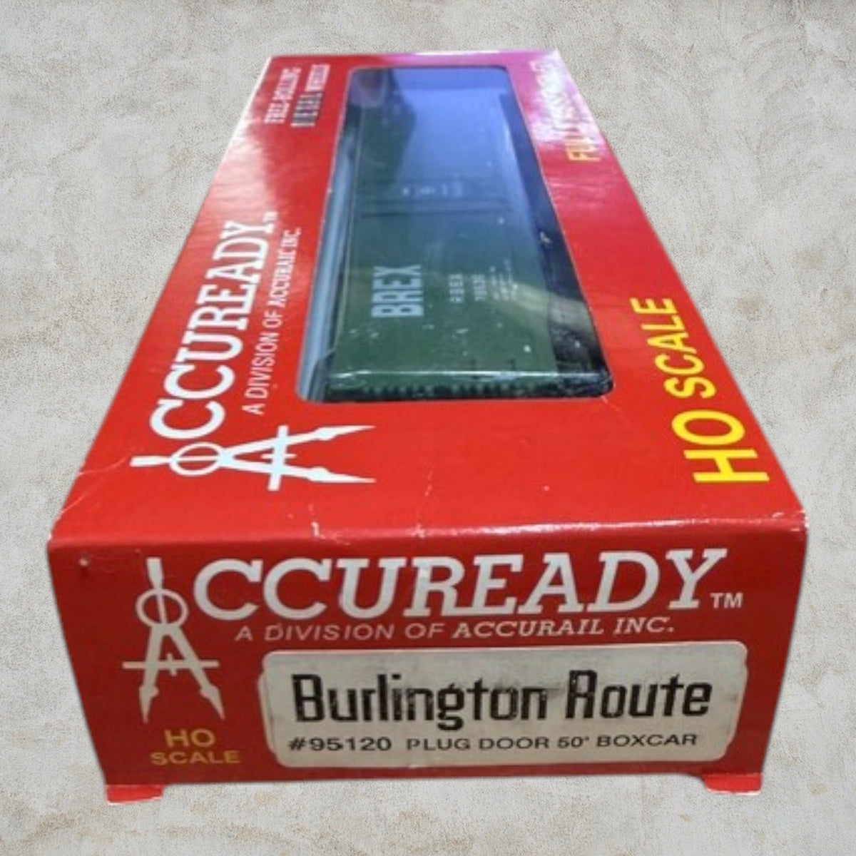 #1458 Accurail Accuready HO 95120 Burlington Route RBBX 79536 50' Plug Door Boxcar