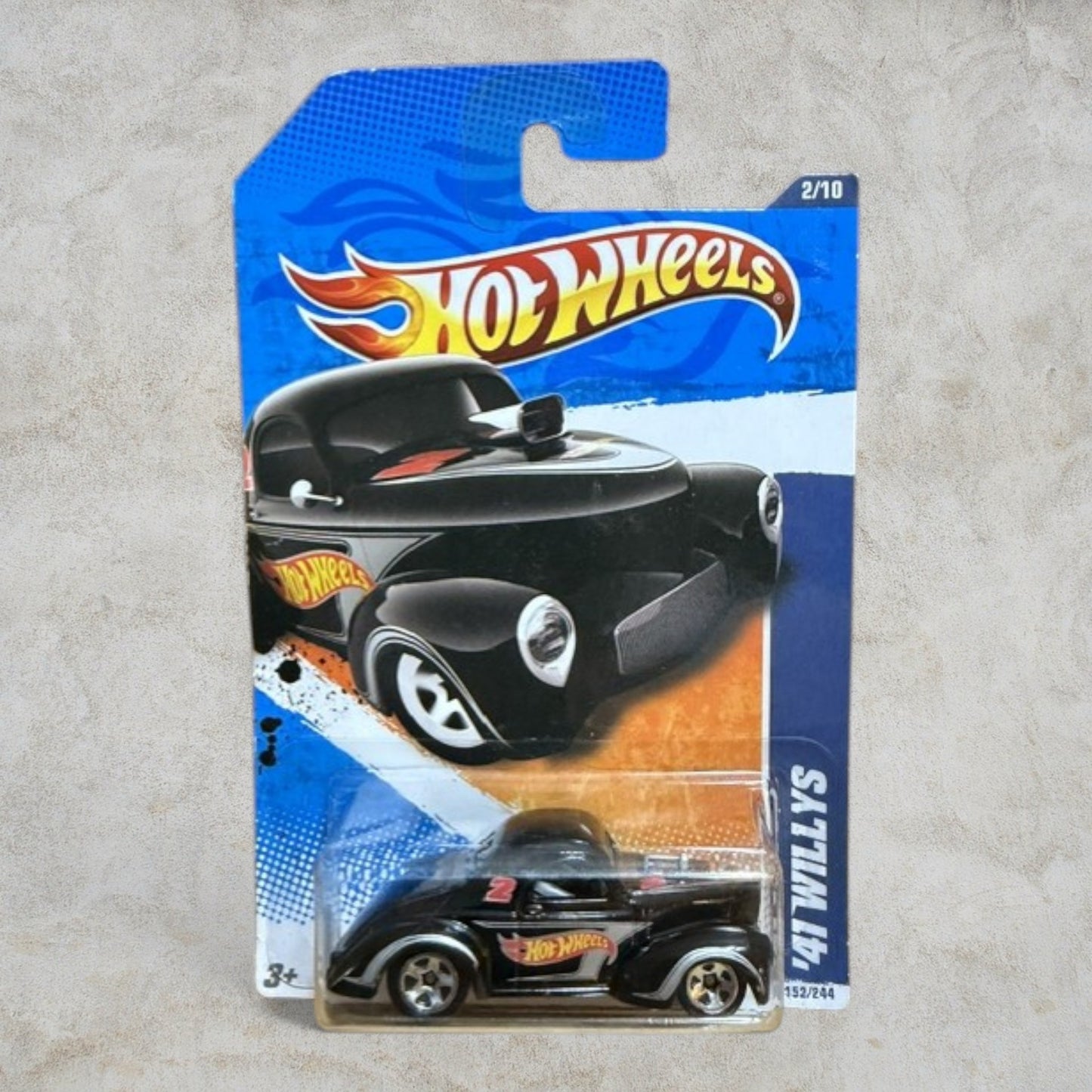 #1330 Hot Wheels '41 Willys – HW Showroom 2/10 – Black 1941 Willys Coupe #152/244 – Factory Sealed