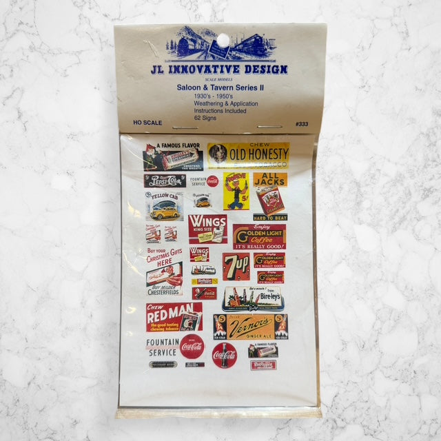 JL Innovative Design #333 Saloon & Tavern Series II Signs – HO Scale