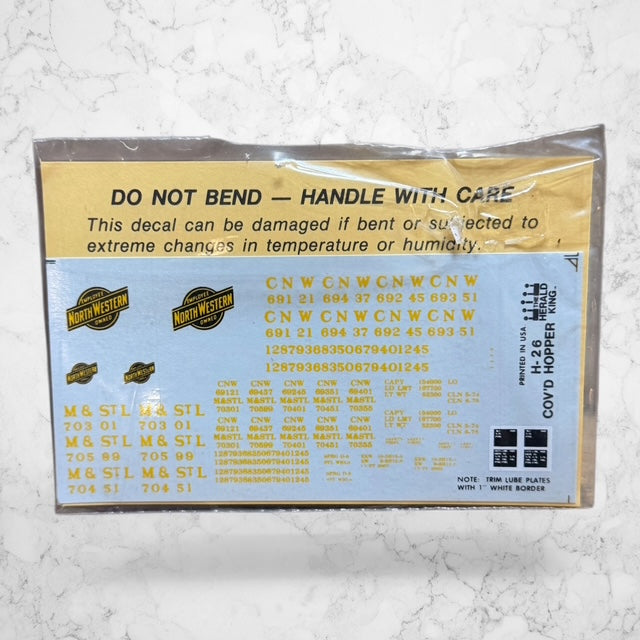 Herald King H-260 Chicago & North Western / M&StL Diesel Decals – HO Scale