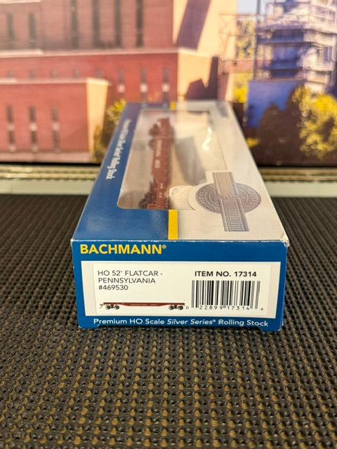 #1533 Bachmann 17314 HO Pennsylvania #469530 52' Flatcar