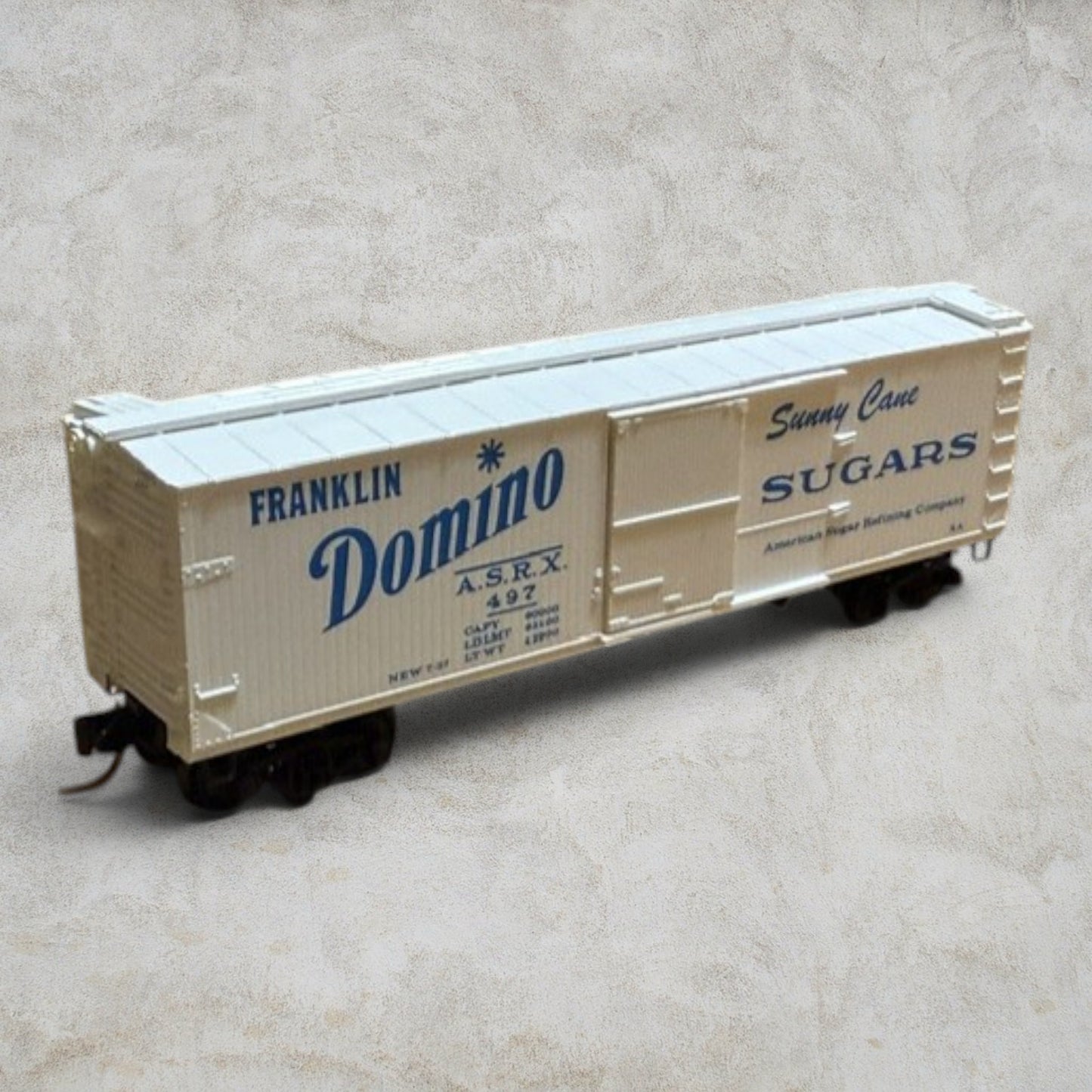 #1354 Micro-Trains HO Scale Franklin Domino Sugars 40' Double Wood-Sheathed Boxcar A.S.R.X. #497 – Item No. 42020