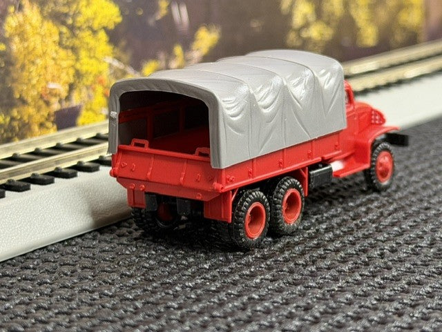 #1540 Roco Minitanks 1630 HO CCKW 6×6 Cargo Truck Red NOS