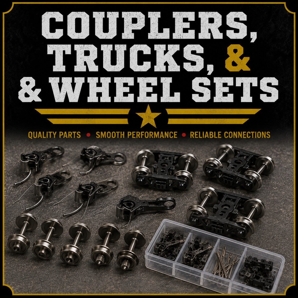 Couplers, Trucks, & Wheel Sets