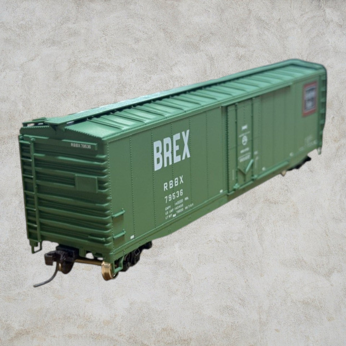 #1458 Accurail Accuready HO 95120 Burlington Route RBBX 79536 50' Plug Door Boxcar