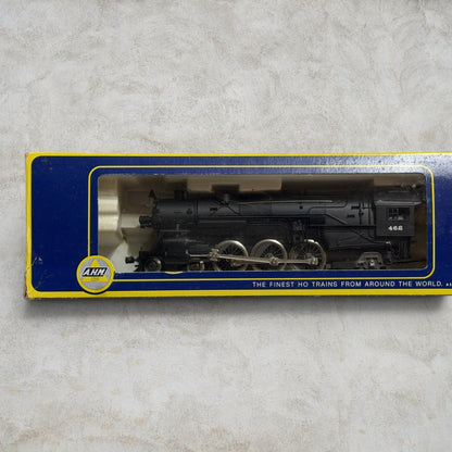 #1225 AHM HO Scale 2-8-2 Mikado Steam Locomotive with Tender – Burlington Route #462