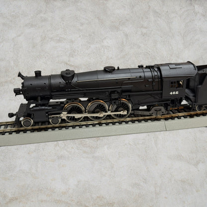 #1225 AHM HO Scale 2-8-2 Mikado Steam Locomotive with Tender – Burlington Route #462