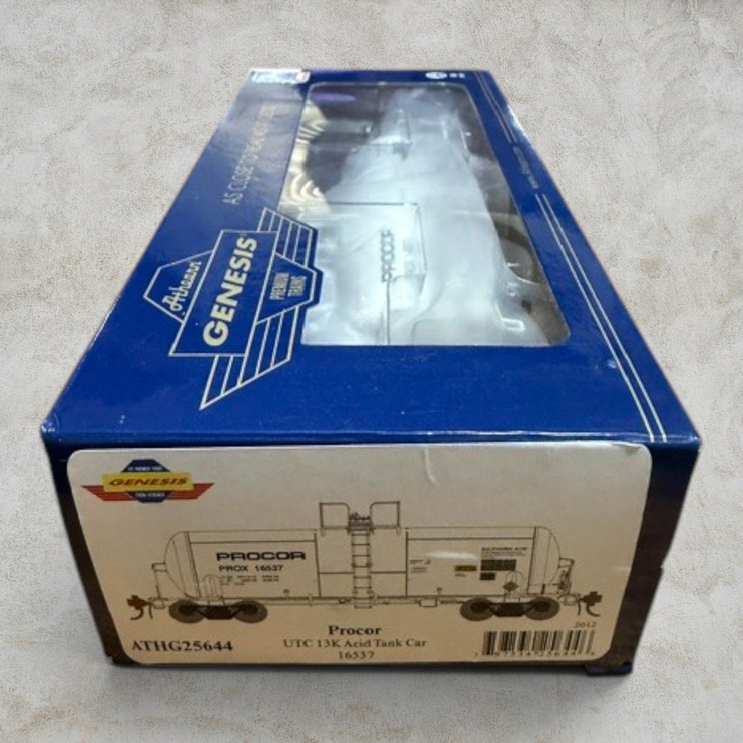#1341 Athearn Genesis HO Scale Procor UTC 13K Acid Tank Car PROX 16537 – ATHG25644