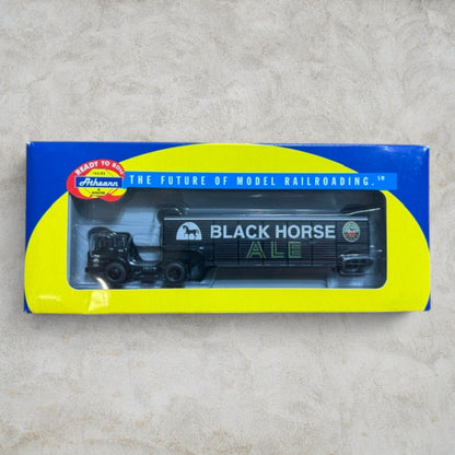 #1360 Athearn HO Scale Black Horse Ale Ford C Tractor w/ Beverage Trailer – Item #91981 – Ready To Roll – New in Box
