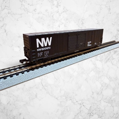 #1333 Atlas Item #36842 N Scale ACF 60' Double Door Box Car – Norfolk & Western #600970 – Ready-to-Run