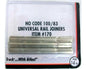 Atlas HO Scale Nickel Silver Universal Rail Joiners – Code 83/100 – Item #170 – 48 Pack
