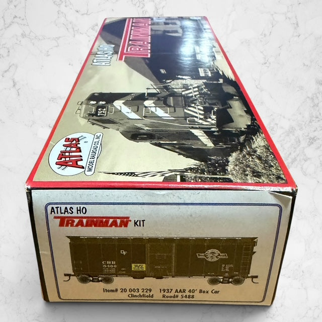 #1475 Atlas Trainman HO Clinchfield CRR #5488 1937 AAR 40' Box Car Kit