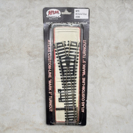 Atlas #280 HO Scale Custom-Line Mark 3 Wye Turnout Nickel Silver Track
