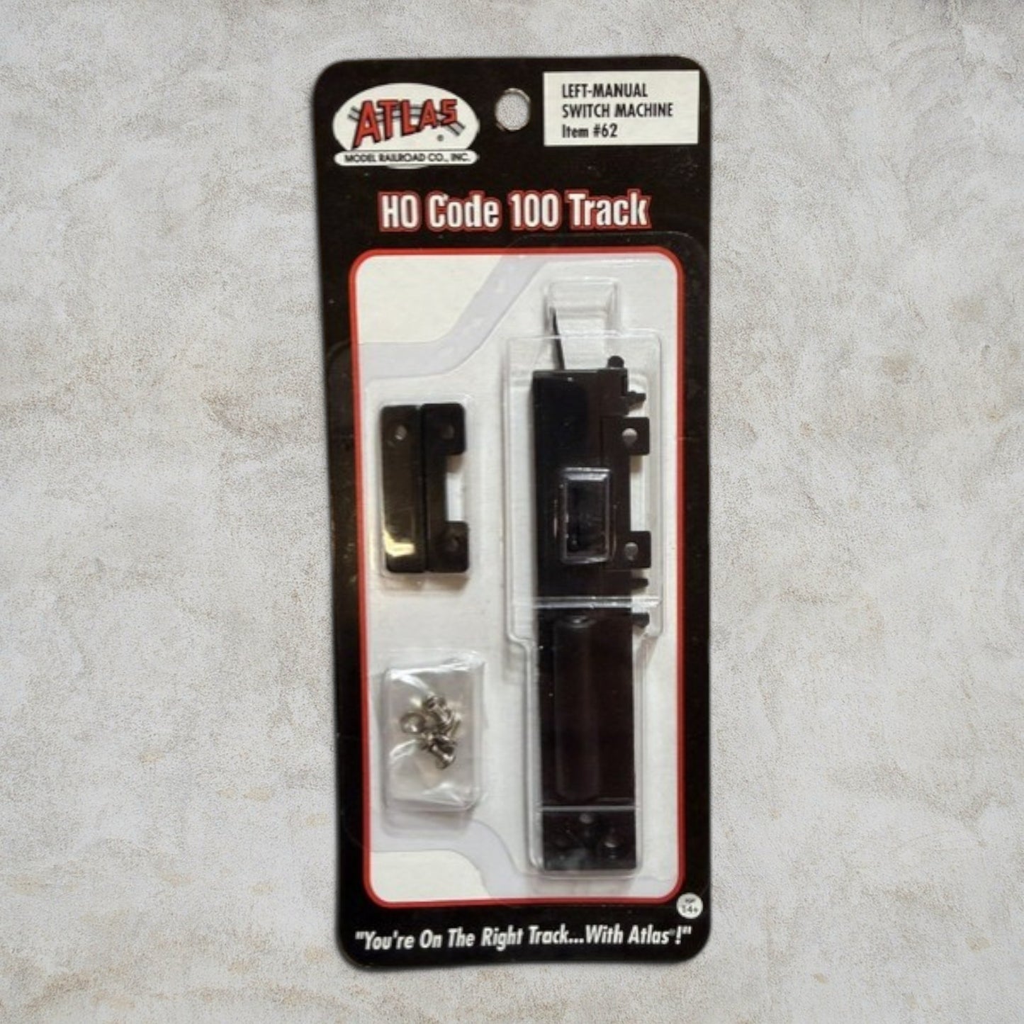 Atlas Item #62 HO Scale Left Manual Switch Machine – For Code 100 Turnouts – New Old Stock
