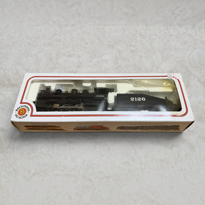 #1308 Bachmann HO Scale USRA 0-6-0 Steam Locomotive & Slope Tender with Smoke – Santa Fe #2126 – Item #41-506-02
