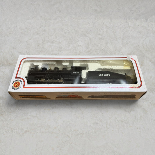 #1308 Bachmann HO Scale USRA 0-6-0 Steam Locomotive & Slope Tender with Smoke – Santa Fe #2126 – Item #41-506-02