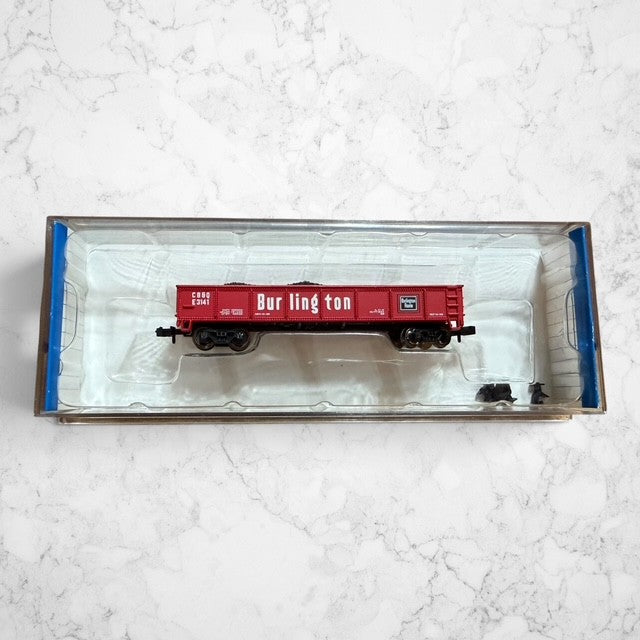 #1334 Bachmann Silver Series Item #73666 N Scale 40' Gondola – Burlington (CB&Q) #E3141 – Ready-to-Run