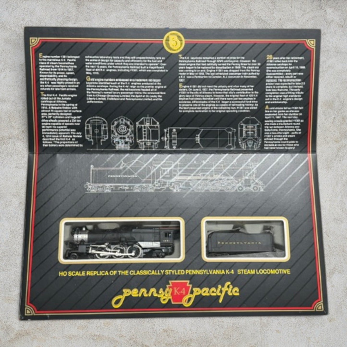 #1432 Bachmann Spectrum HO PRR K4 4-6-2 Pacific Steam Locomotive #1361 w/ Box