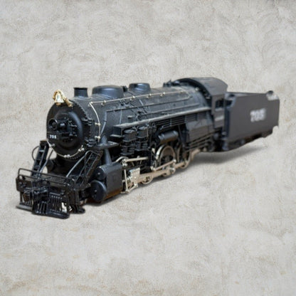 #1452 Bachmann HO Santa Fe 2-8-0 Consolidation #705 Smoke Lighted Item 0651