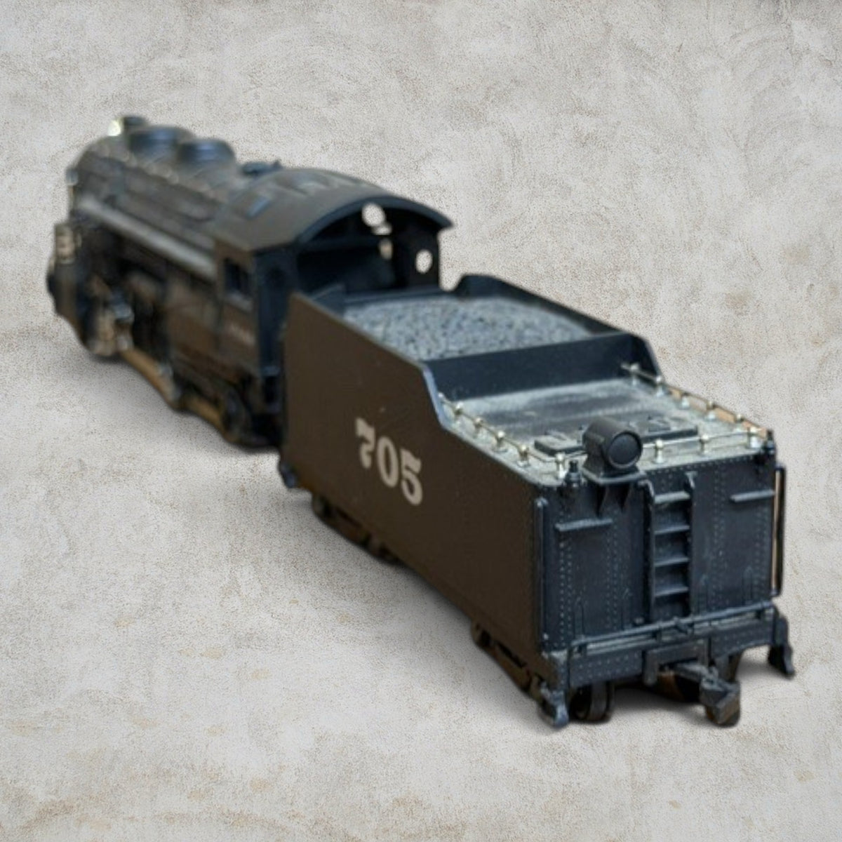 #1452 Bachmann HO Santa Fe 2-8-0 Consolidation #705 Smoke Lighted Item 0651
