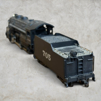 #1452 Bachmann HO Santa Fe 2-8-0 Consolidation #705 Smoke Lighted Item 0651