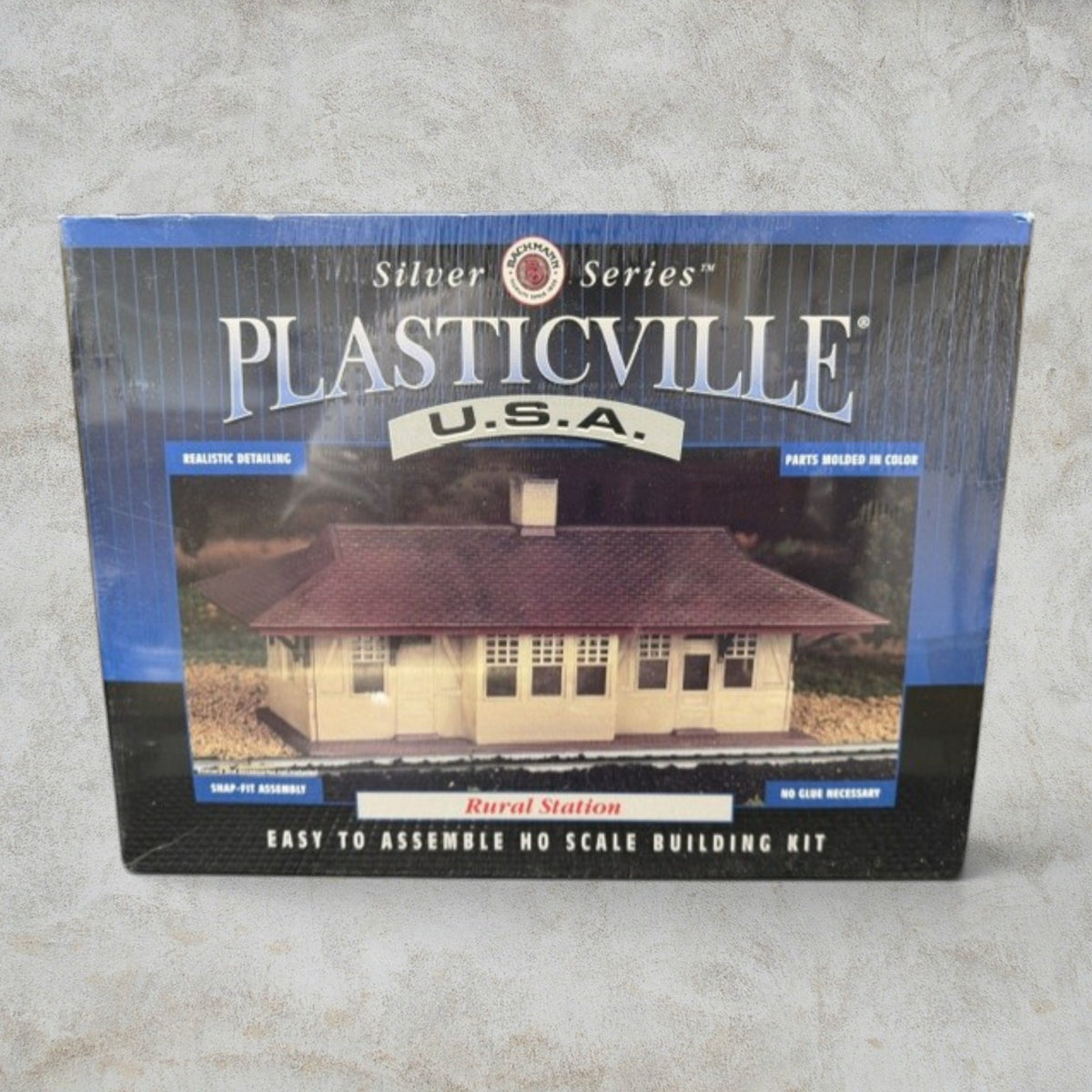 #1493 Bachmann Plasticville HO Rural Station Silver Series Kit NOS Sealed