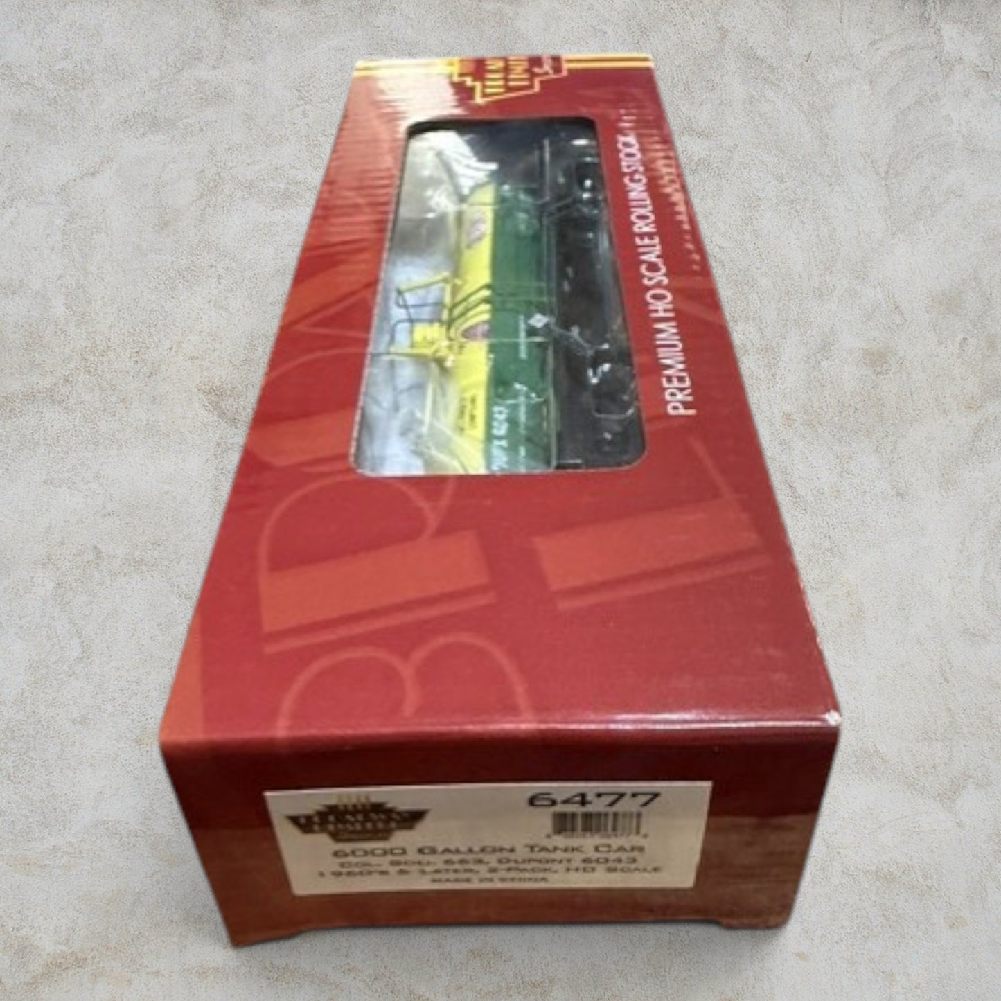 #1352 Broadway Limited Imports HO Scale DuPont 6,000 Gallon Tank Car DUPX #6043 – Item No. 6477
