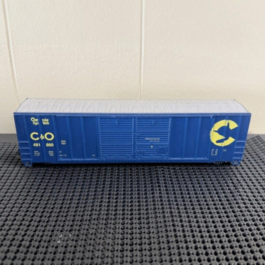 #1462 Chesapeake & Ohio C&O 481890 Blue 50' Double Door Boxcar HO Scale