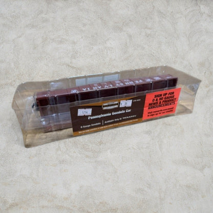 #1294 Menards O Gauge Pennsylvania Railroad (PRR) Gondola Car #9909 – Ready to Run – Original Clamshell