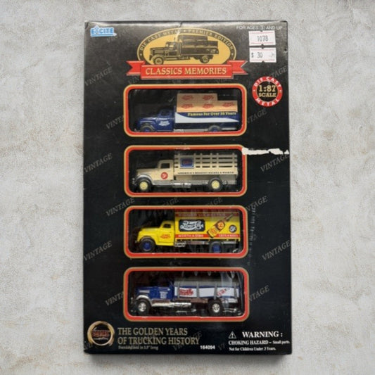 #1078 E&CITE Classics Memories "The Golden Years of Trucking History" 1:87 HO Scale Die-Cast Truck Set (4-Piece) – Item #164024 – New