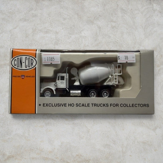 #1184 Con-Cor Precise 66 Vehicles Kenworth Tractor "Aztec Redi-Mix" Concrete Mixer Truck – HO Scale (1:87) – Item #0004-2028 – New
