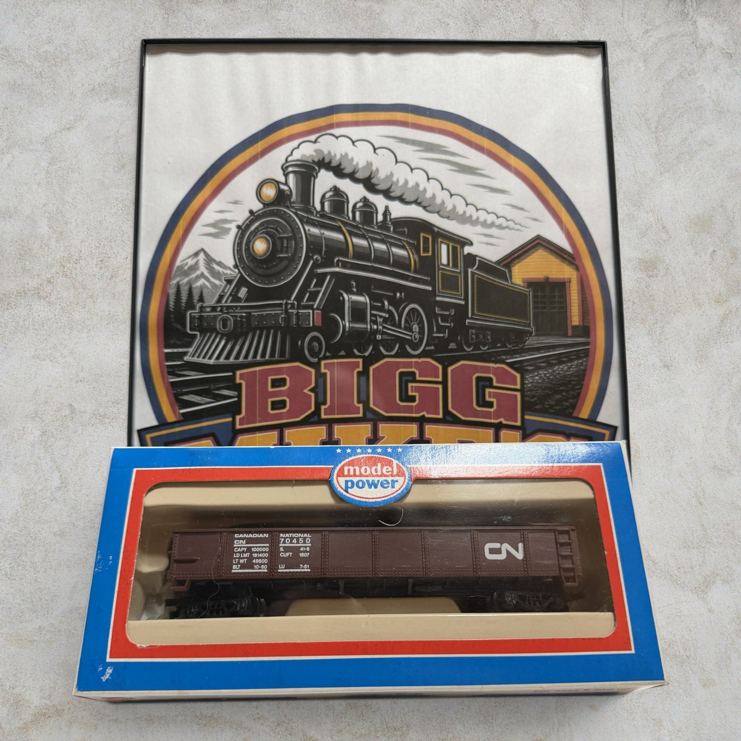 #1241 Model Power HO Scale Canadian National (CN) Gondola Car w/Coal Load (#70450)