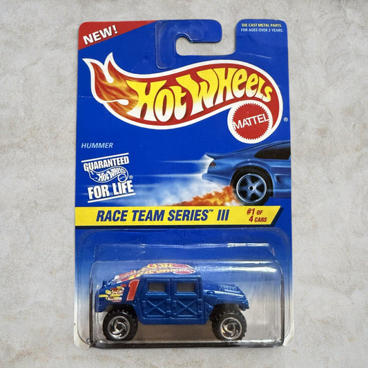 #1252 Hot Wheels Hummer – Race Team Series III #1 of 4 – Blue – Factory Sealed