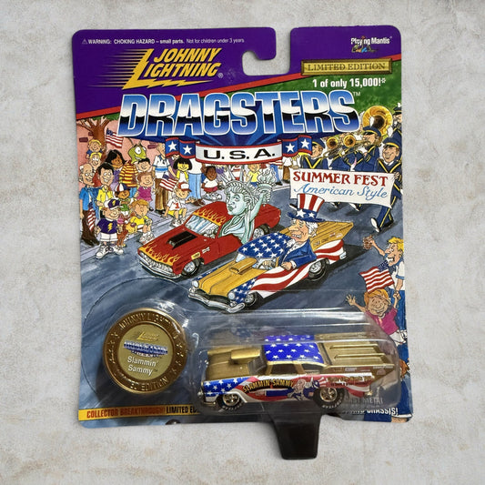 #1254 Johnny Lightning Dragsters U.S.A. Slammin' Sammy Funny Car – Summer Fest American Style – Limited Edition 1 of 15,000 – Factory Sealed