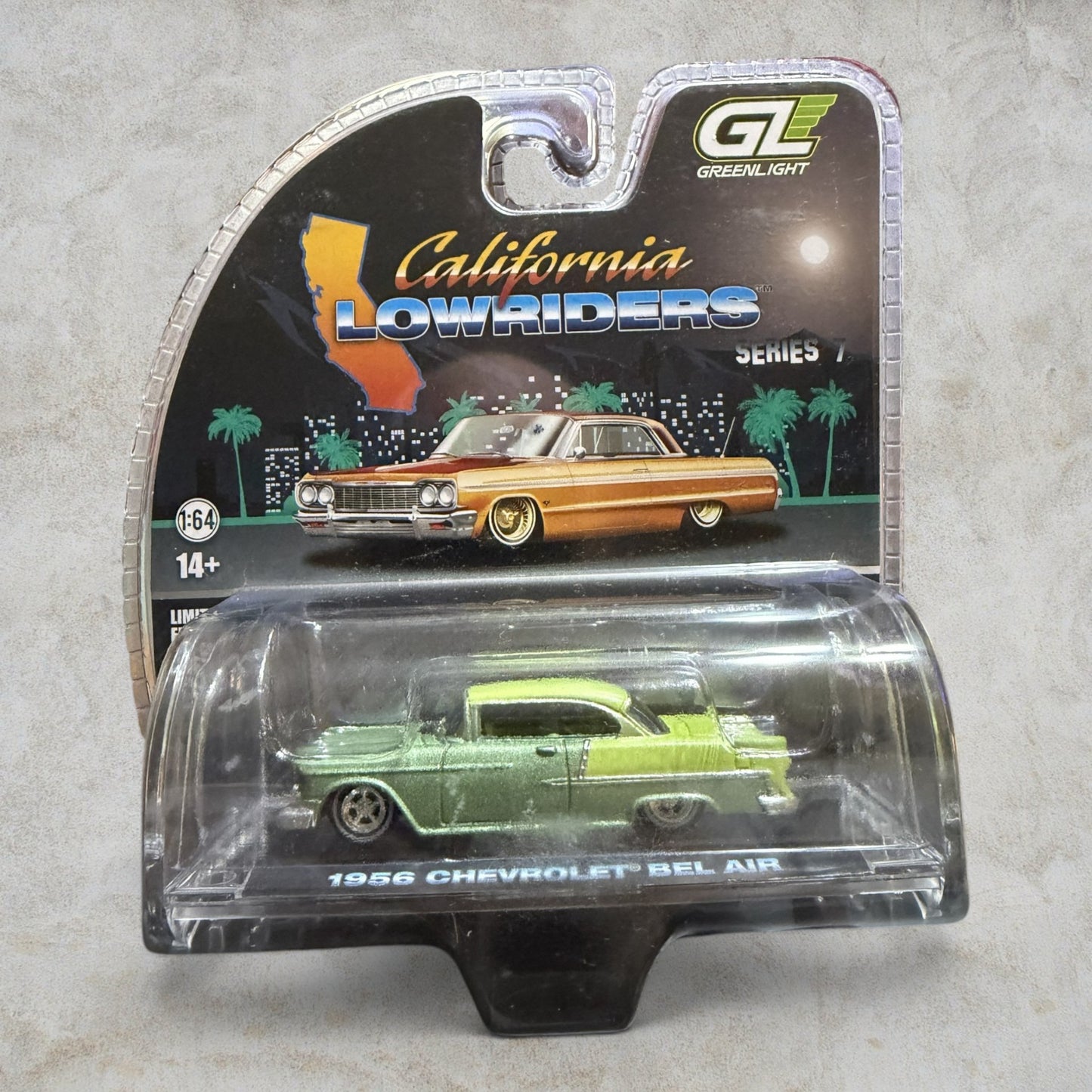#1262 GreenLight California Lowriders Series 1 1956 Chevrolet Bel Air 1:64 Diecast – Limited Edition