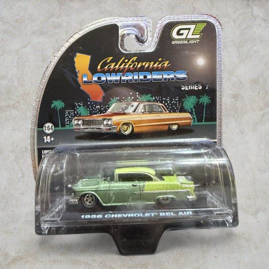 #1262 GreenLight California Lowriders Series 1 1956 Chevrolet Bel Air 1:64 Diecast – Limited Edition