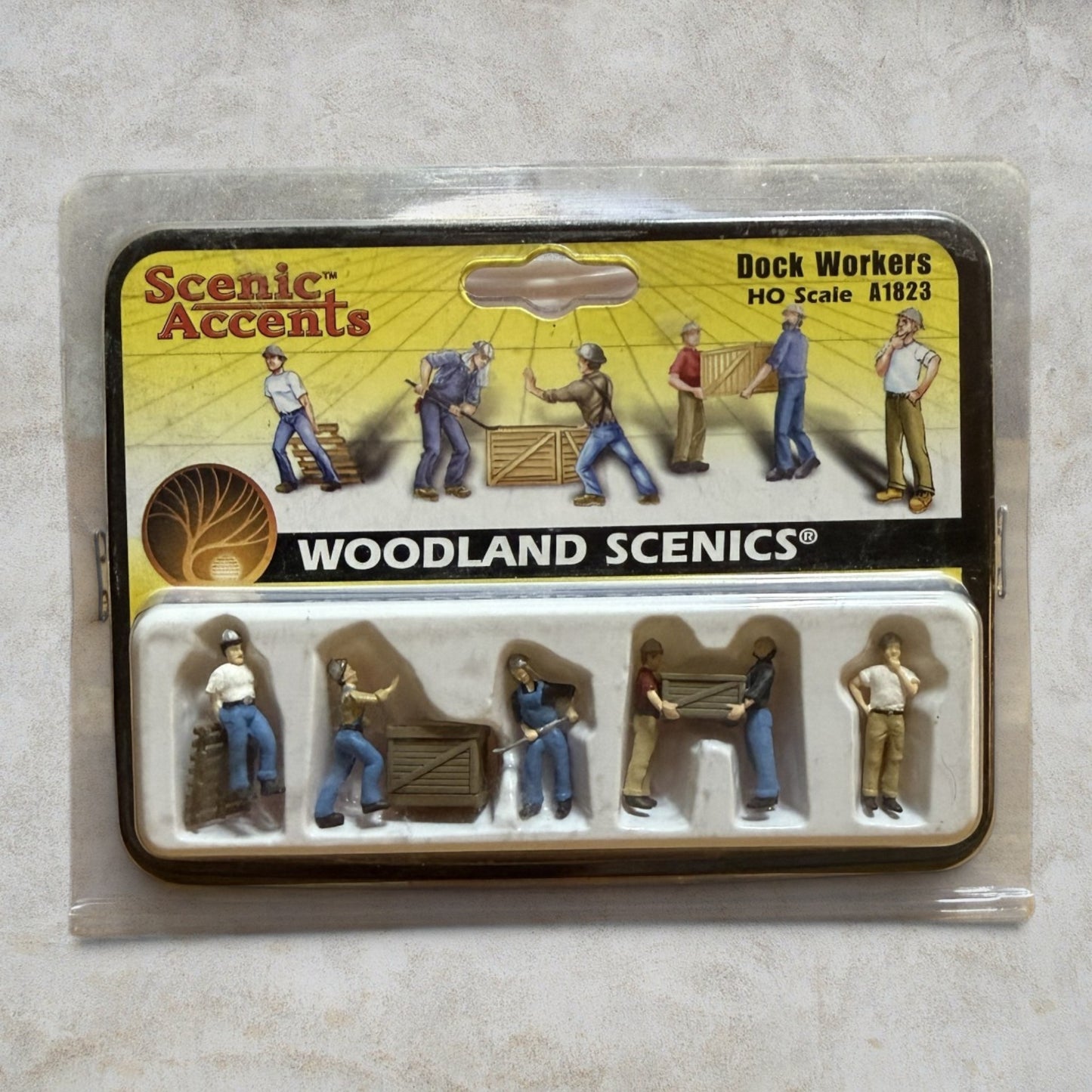 #1314 Woodland Scenics Scenic Accents Dock Workers Figure Set – HO Scale – A1823 – Painted Figures – New