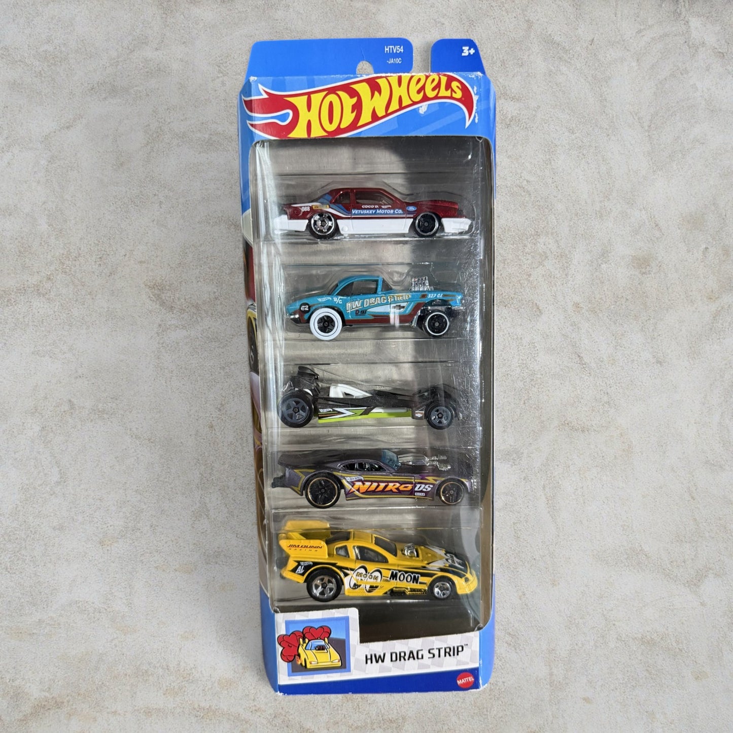 #1318 Hot Wheels HW Drag Strip 5-Car Gift Pack – Factory Sealed – 1:64 Scale Die-Cast Collection