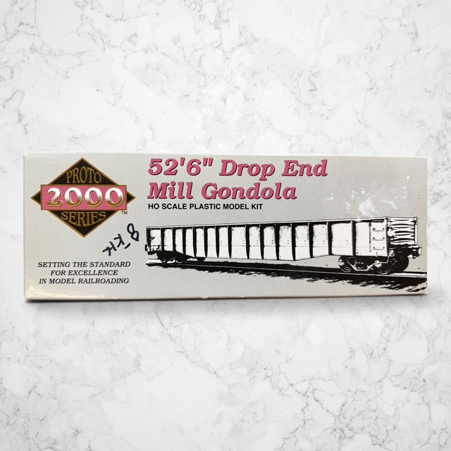#1375 Proto 2000 Series HO Scale 52'6" Drop End Mill Gondola – Unassembled Kit