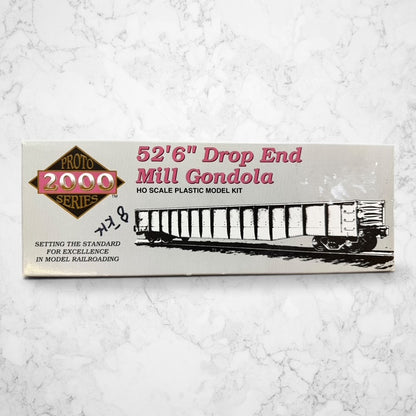 #1375 Proto 2000 Series HO Scale 52'6" Drop End Mill Gondola – Unassembled Kit