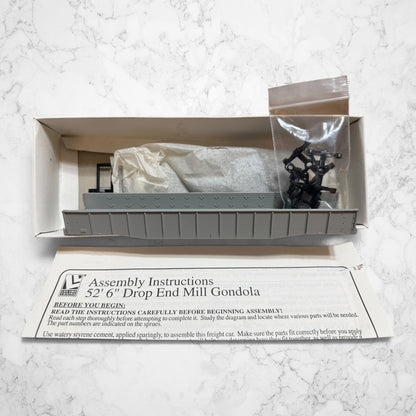#1375 Proto 2000 Series HO Scale 52'6" Drop End Mill Gondola – Unassembled Kit