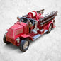 #1380 Vintage Diecast Fire Engine – Ladder & Hose Truck – Red