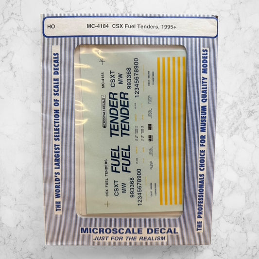 Microscale Decal MC-4184 CSX Fuel Tenders 1995+ – HO Scale