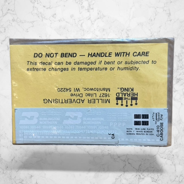 Herald King C-410 Burlington Northern Caboose Decals – HO Scale