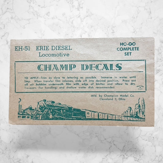 Champ Decals EH-51 Erie Diesel Locomotive Decal Set – HO/OO Scale