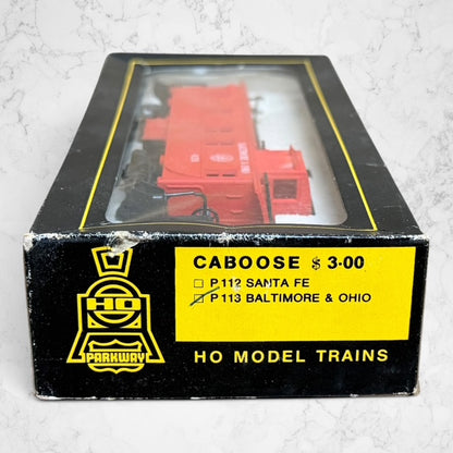 #1447 Parkway P113 HO Scale Baltimore & Ohio B&O Caboose #4068 Vintage Boxed