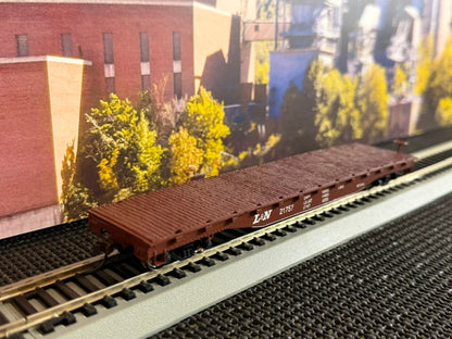 #1511 Bachmann 17315 HO L&N #21757 52' Flatcar – Silver Series