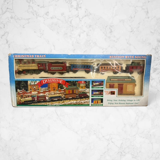 Dickensville Collectables Christmas Train with Station & Sound – Pre-Owned – Tested & Running