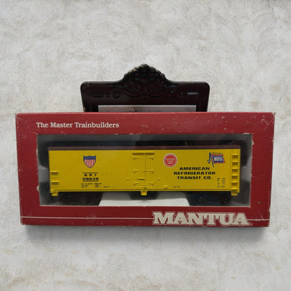 #1130 Mantua HO Scale American Refrigerator Transit Co. (ART) Reefer Car #739-182 – Yellow – Road #89033